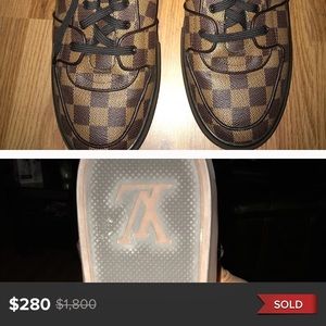 Authentic Louis Vuitton Damier Print Sneaker